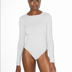 American Apparel Gray Cotton Bodysuit